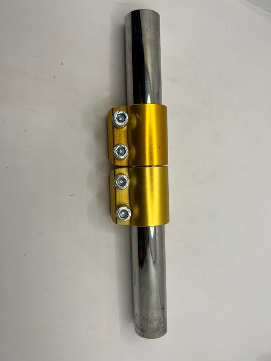 CHROME TORSION BAR WITH CLAMPS NEW